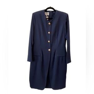 80s Dress Yves Cosette Depeche Mode Button Corporate Dress Size 12 Rare